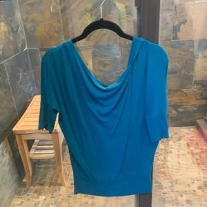 Teal 3/4 Sleeve Scoop Neck Sweater